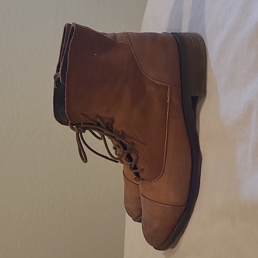 Boots. Color is cognac